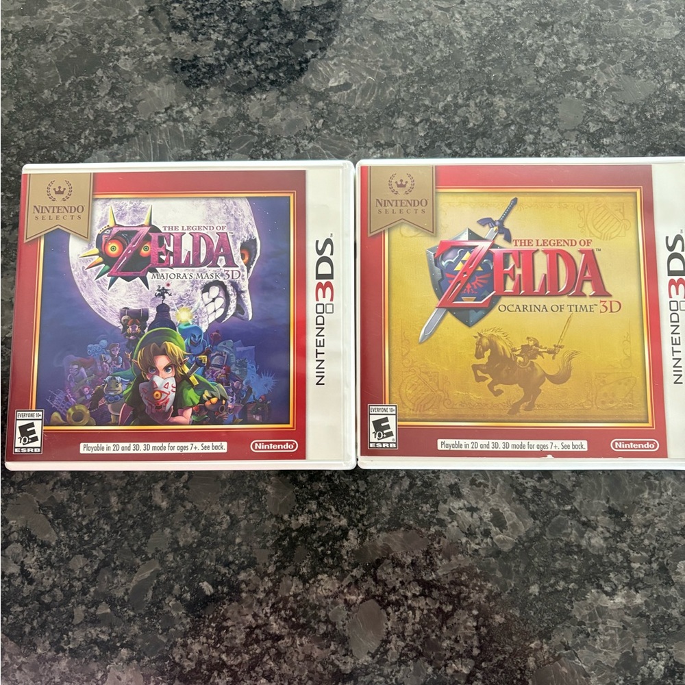 Nintendo 3DS Zelda Majora's Mask & Ocarina of Time - Purple and Gold